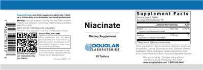 Photo of the Douglas Laboratories Niacinate label