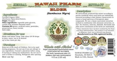 Photo of the Hawaii Pharm Elder Non-Alcohol label