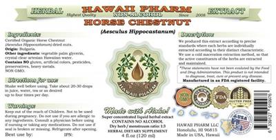 Photo of the Hawaii Pharm Horse Chestnut Non-Alcohol label