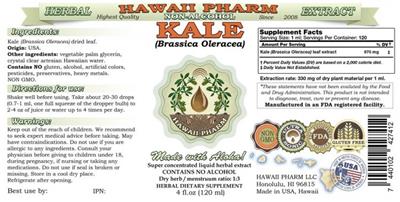 Photo of the Hawaii Pharm Kale Non-Alcohol label