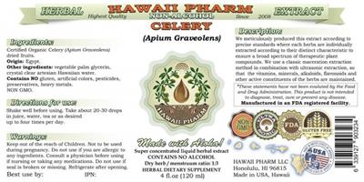 Photo of the Hawaii Pharm Celery Non-Alcohol label