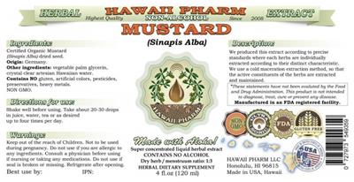 Photo of the Hawaii Pharm Mustard Non-Alcohol label