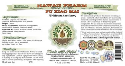 Photo of the Hawaii Pharm Fu Xiao Mai Non-Alcohol label