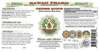 Chinese Quince (Chaenomeles speciosa) Non-Alcohol