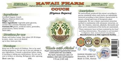 Photo of the Hawaii Pharm Couch Non-Alcohol label