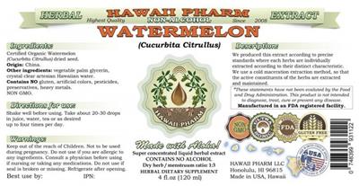 Photo of the Hawaii Pharm Watermelon Non-Alcohol label
