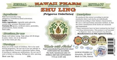 Photo of the Hawaii Pharm Zhu Ling Non-Alcohol label