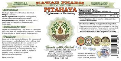 Photo of the Hawaii Pharm Pitahaya Non-Alcohol label