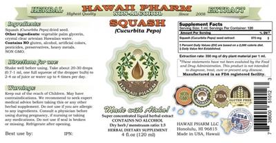 Photo of the Hawaii Pharm Squash Non-Alcohol label