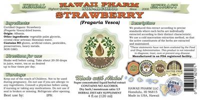 Photo of the Hawaii Pharm Strawberry Non-Alcohol label