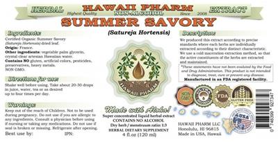 Photo of the Hawaii Pharm Summer Savory Non-Alcohol label