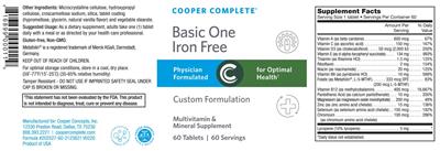 Photo of the Cooper Complete Basic One Iron Free label