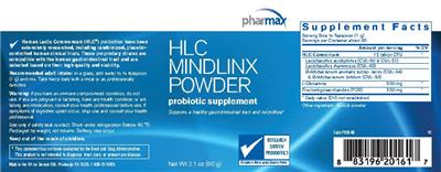 Label of HLC MindLinx Powder