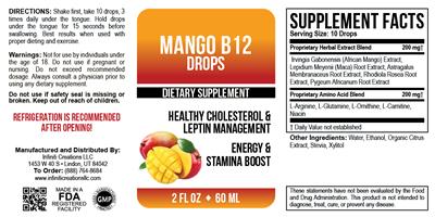 Photo of the Infiniti Creations Mango B12 Drops label