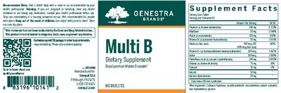 Photo of the Genestra Brands Multi B label