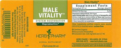 Photo of the Herb Pharm Male Vitality label