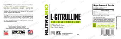 Product label for L-Citrulline