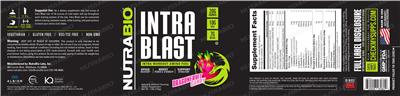 Photo of the NutraBio Intra Blast Dragonfruit Candy label