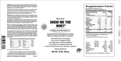 Show Me The Whey Natural Vanilla Flavor
