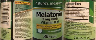 Melatonin 3 mg with Vitamin B-6