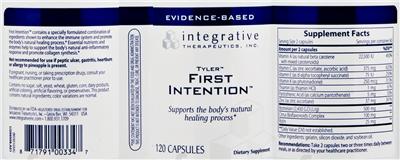 Photo of the Integrative Therapeutics First Intention label