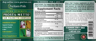 Extra Strength Prosta-Metto Saw Palmetto Complex