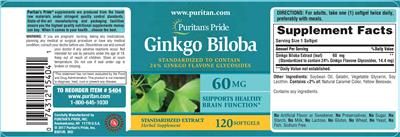 Ginkgo Biloba 60 mg