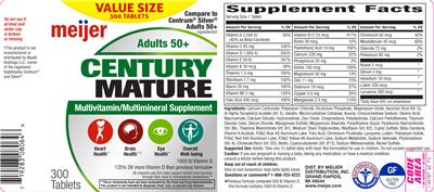 Photo of the Meijer Century Mature label