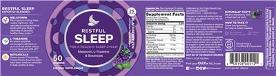 Photo of the OLLY Restful Sleep Blackberry Zen label