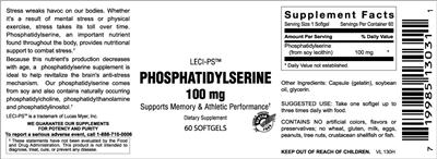Photo of the Vitamer Laboratories Leci-PS Phosphatidylserine 100 mg label