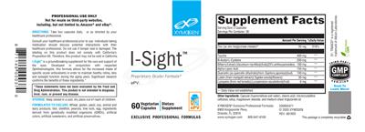 Photo of the XYMOGEN I-Sight label