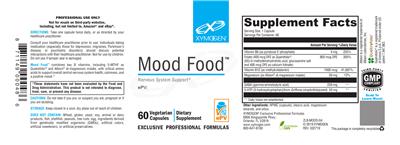 Photo of the XYMOGEN Mood Food label