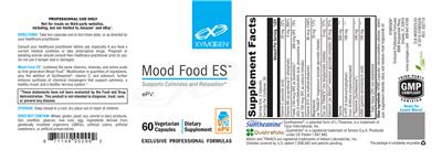 Photo of the XYMOGEN Mood Food ES label