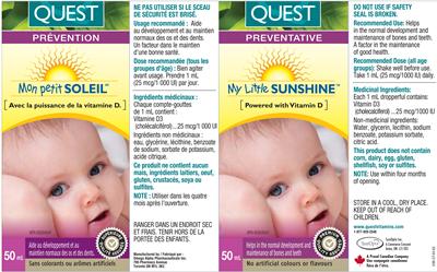 Photo of the Quest My Little Sunshine label