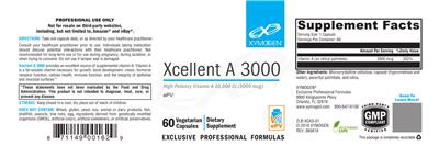 Photo of the XYMOGEN Xcellent A 3000 label