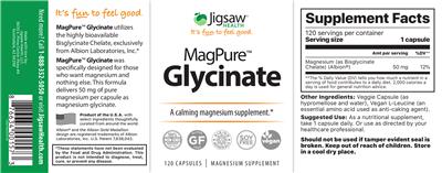 Photo of the Jigsaw Health MagPure Glycinate label