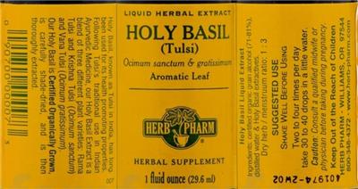 Photo of the Herb Pharm Holy Basil (Tulsi) label