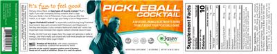 Photo of the Jigsaw Health Pickleball Cocktail label