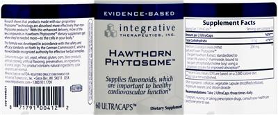 Photo of the Integrative Therapeutics Hawthorn Phytosome label
