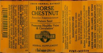 Photo of the Herb Pharm Horse Chestnut label