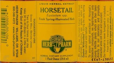 Photo of the Herb Pharm Horsetail label