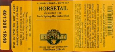 Photo of the Herb Pharm Horsetail label