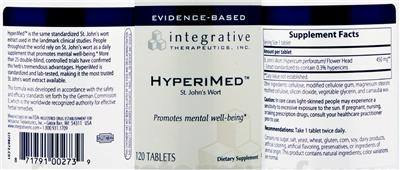 Photo of the Integrative Therapeutics Hyperimed label