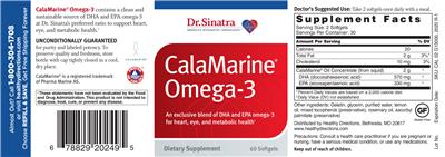 Photo of the Dr. Sinatra CalaMarine Omega-3 label
