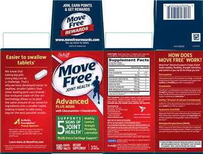 Photo of the Schiff Move Free Advanced Plus MSM label