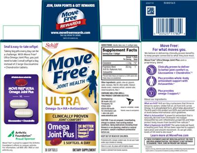Photo of the Schiff Move Free Ultra Omega Joint Plus label