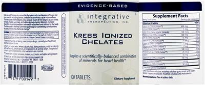 Photo of the Integrative Therapeutics Krebs Ionized Chelates label