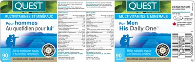 Photo of the Quest For Men Her Daily One label
