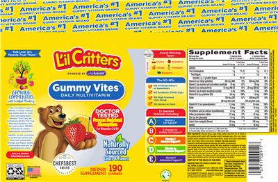 Photo of the L'il Critters Gummy Vites Daily Multivitamin label
