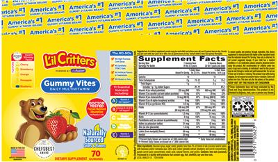 Photo of the L'il Critters Gummy Vites Daily Multivitamin label